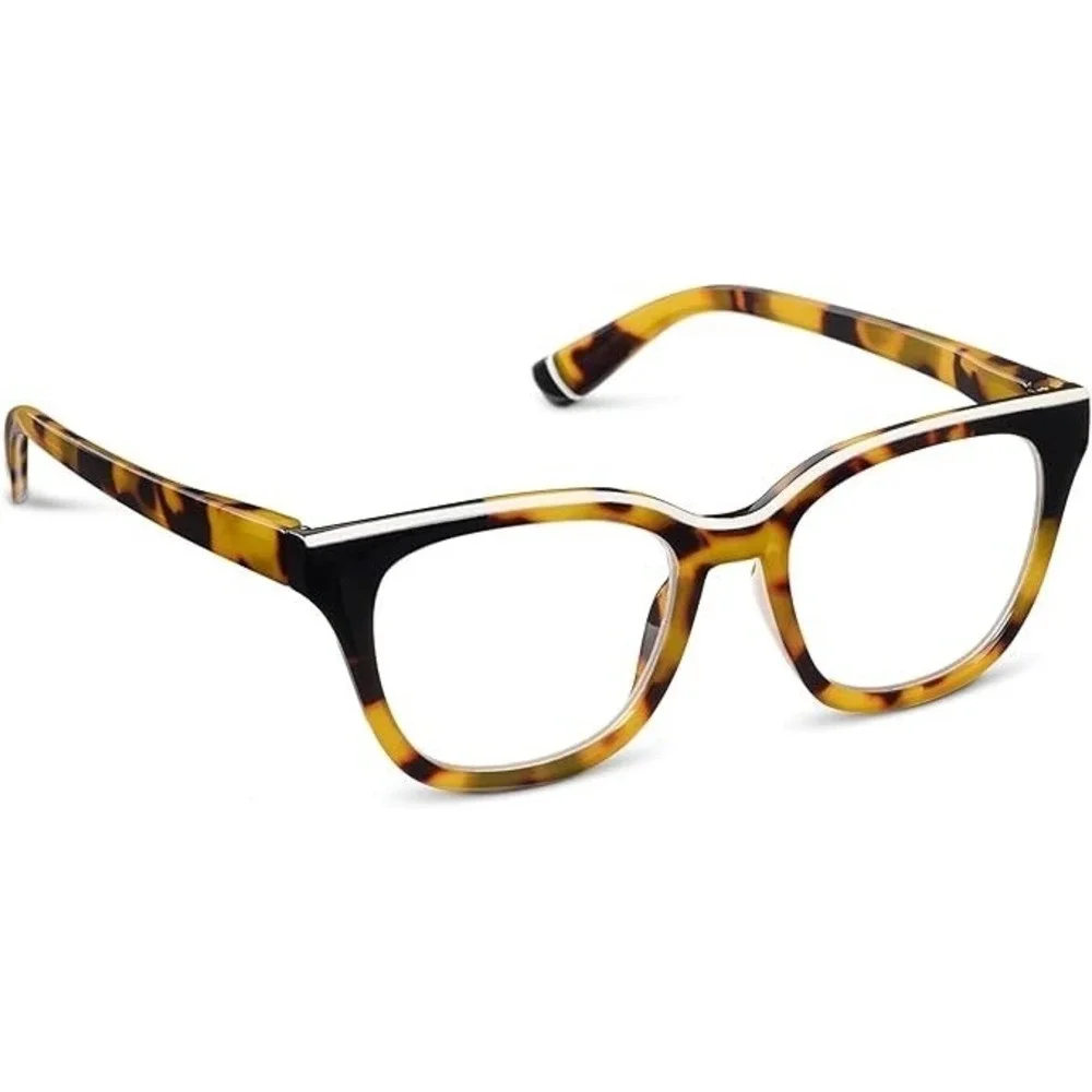New Anthropologie Ramona Tortoise Black Peepers Blue light Filter Readers +1.75